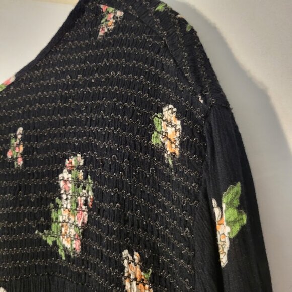 Black Floral Dress with Border Size 28W plus Host Pick - Picture 4 of 7